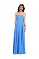 Compre Azul Verde pavo real Trompeta Sin tirantes Crepé Elástico Largo Vestidos de dama de honor / Vestidos de fiesta