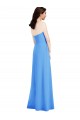 Compre Azul Verde pavo real Trompeta Sin tirantes Crepé Elástico Largo Vestidos de dama de honor / Vestidos de fiesta
