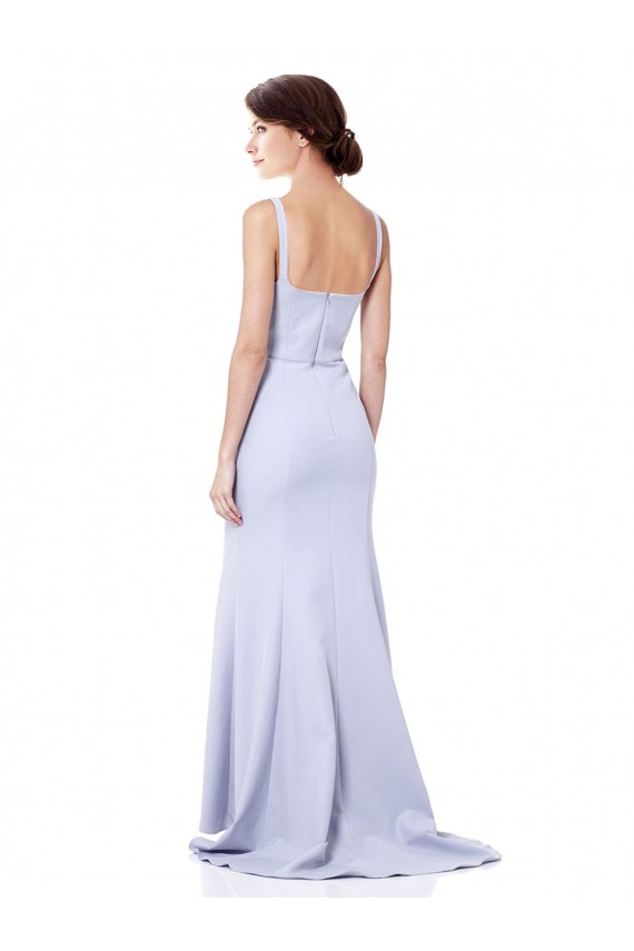 Compre Azul cielo claro Sirena Tirantes espagueti Crepé Elástico Largo Formales Vestidos de dama de honor / Vestidos de fiesta