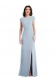 Compre Azul cielo claro Trompeta Crepé Elástico Largo Formales Vestidos de dama de honor / Vestidos de fiesta