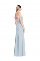 Compre Azul cielo claro Trompeta Cuello de Corazón Sin tirantes Crepé Elástico Largo Vestidos de dama de honor / Vestidos de fiesta