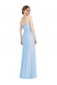 Compre Azul cielo claro Trompeta Sin tirantes Gasa Largo Formales Vestidos de dama de honor / Vestidos de noche