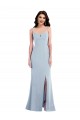 Compre Azul cielo claro Trompeta Tirantes espagueti Crepé Elástico Largo Formales Vestidos de dama de honor / Vestidos de fiesta