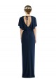 Compre Azul marina oscuro Cubierta Barco Spandex Largo Vestidos de dama de honor / Vestidos de fiesta