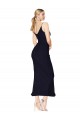Compre Azul marina oscuro Sirena Cuello en V Cuello Alto Gasa Corto Formales Vestidos de dama de honor / Vestidos de fiesta / Vestidos de cóctel