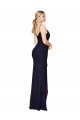 Compre Azul marina oscuro Sirena Tirantes espagueti Gasa Largo Formales Vestidos de dama de honor / Vestidos de fiesta