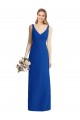 Compre Azul real Sirena Cuello de Corazón Sin tirantes Gasa Largo Vestidos de dama de honor