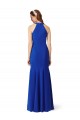 Compre Azul real Sirena Cuello en V Crepé Elástico Largo Formales Vestidos de dama de honor / Vestidos de fiesta