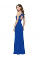 Compre Azul real línea A Tirantes espagueti Cuello en V Gasa Largo Vestidos de dama de honor