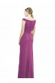 Compre Baya silvestre Sirena Cuello Barco Cuello Alto Gasa Largo Vestidos de dama de honor