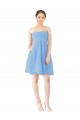 Compre Bígaro línea A Cuello de Corazón Sin tirantes Gasa Corto Vestidos de dama de honor / Vestidos de cóctel