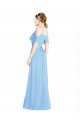 Compre Bígaro línea A Halter Gasa Largo Vestidos de dama de honor