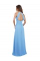 Compre Bígaro línea A Halter Gasa Largo Vestidos de dama de honor