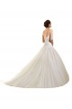 Compre Blanco Cuello de Corazón Cola capilla Tul Encaje Vestidos de novia