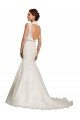 Compre Blanco Sirena Cuello de Corazón Cola capilla Tul Encaje Vestidos de novia