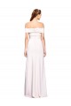 Compre Blanco Sirena Hombros Descubiertos Crepé Elástico Largo Formales Vestidos de dama de honor / Vestidos de fiesta