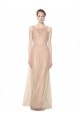 Compre Blush 95 Cubierta Ilusión Cuello de Corazón Tul Largo Vestidos de dama de honor