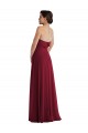 Compre Borgoña línea A Sin tirantes Gasa Largo Formales Vestidos de dama de honor / Vestidos de noche
