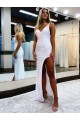 Compre Color mostrado Cubierta Cuello en V Lentejuelas Terciopelo Largo Vestidos de fiesta