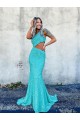 Compre Color mostrado Sirena Un Hombre Barrer tren Lentejuelas Terciopelo Largo Vestidos de fiesta