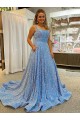 Compre Color mostrado línea A Cucharón Cola corte Lentejuelas Terciopelo Largo Vestidos de fiesta