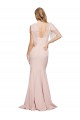 Compre Cubierta Cuello de Corazón Crepé Elástico Tul Largo Formales Vestidos de dama de honor / Vestidos de fiesta