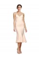 Compre Cubierta Cuello en V Midi Crepé Elástico Corto Vestidos de dama de honor / Vestidos de fiesta / Vestidos de cóctel