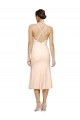 Compre Cubierta Cuello en V Midi Crepé Elástico Corto Vestidos de dama de honor / Vestidos de fiesta / Vestidos de cóctel