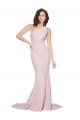 Compre Cubierta Un Hombre Barrer tren Crepé Elástico Largo Vestidos de dama de honor / Vestidos de fiesta