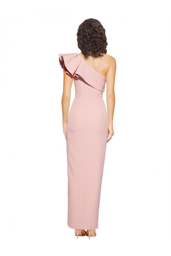 Compre Cubierta Un Hombre Crepé Elástico Largo Formales Vestidos de dama de honor / Vestidos de fiesta