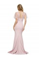 Compre Cubierta Un Hombre Cuello de Corazón Crepé Elástico Tul Largo Formales Vestidos de dama de honor / Vestidos de fiesta