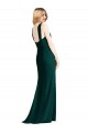 Compre Evergreen Trompeta Halter Gasa Largo Vestidos de dama de honor