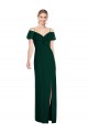 Compre Evergreen Trompeta Tirantes espagueti Gasa Largo Vestidos de dama de honor