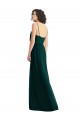 Compre Evergreen línea A Cuello en V Gasa Largo Vestidos de dama de honor