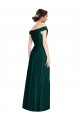 Compre Evergreen línea A Hombros Descubiertos Cuello en V Gasa Largo Vestidos de dama de honor