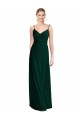 Compre Evergreen línea A Tirantes espagueti Cuello en V Gasa Largo Vestidos de dama de honor
