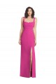 Compre Fucsia Trompeta Cuadrado Crepé Elástico Largo Vestidos de dama de honor / Vestidos de fiesta