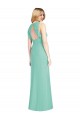 Compre Jade Sirena Cuello joya Gasa Largo Vestidos de dama de honor