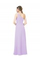 Compre Lila Cubierta Un Hombre Gasa Largo Formales Vestidos de dama de honor / Vestidos de noche