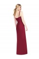 Compre Lila Sirena Tirantes espagueti Cuello en V Sin tirantes Gasa Largo Vestidos de dama de honor
