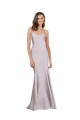 Compre Lila ártica Sirena Sin tirantes Crepé Elástico Largo Vestidos de dama de honor / Vestidos de fiesta