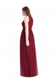 Compre Lila línea A Halter Gasa Largo Vestidos de dama de honor
