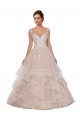 Compre Marfil & Champán Cuello de Corazón Cola capilla Tul Encaje Vestidos de novia