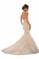 Compre Marfil & Champán Sirena Cuello de Corazón Cola capilla Tul Encaje Vestidos de novia