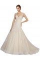 Compre Marfil & Champán Sirena Cuello de Corazón Cola capilla Tul Encaje Vestidos de novia