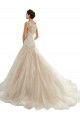 Compre Marfil & Champán Sirena Cuello de Corazón Cola capilla Tul Encaje Vestidos de novia