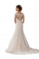 Compre Marfil & Champán Sirena Hombros Descubiertos Cola capilla Encaje Boho Vestidos de novia