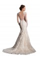 Compre Marfil & Champán Sirena Ilusión Cola capilla Tul Encaje Vestidos de novia