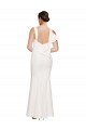 Compre Marfil Cubierta Cuadrado Crepé Elástico Largo Formales Vestidos de dama de honor / Vestidos de fiesta