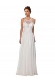 Compre Marfil Cubierta Ilusión Cola capilla Gasa Vestidos de novia